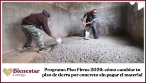 Programa Piso Firme 2026 cambio de piso de tierra